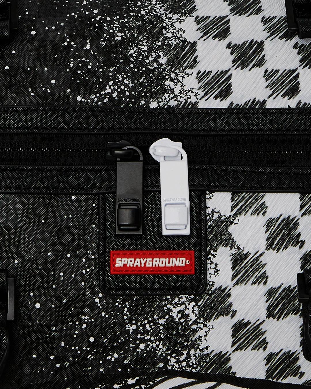 SCRIBBLE DRIBBLE CHECK DUFFLE