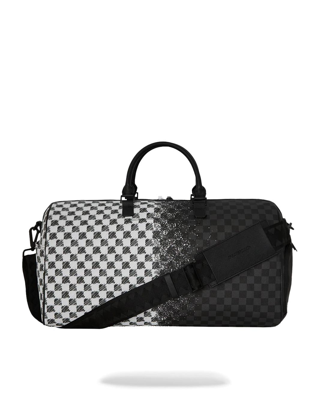 SCRIBBLE DRIBBLE CHECK DUFFLE