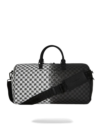 SCRIBBLE DRIBBLE CHECK DUFFLE