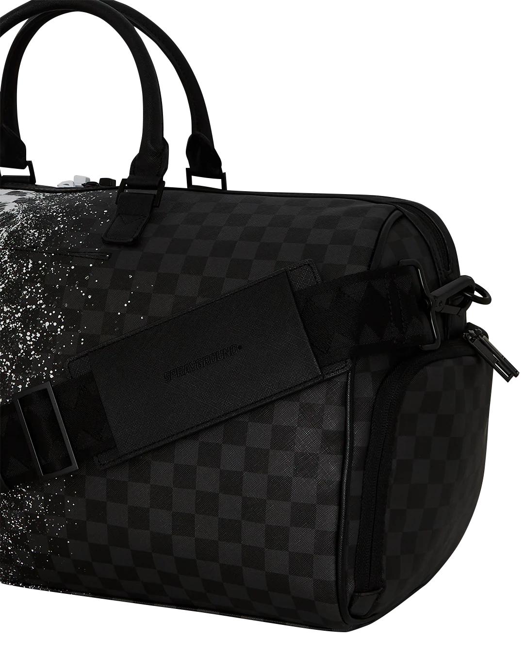 SCRIBBLE DRIBBLE CHECK DUFFLE