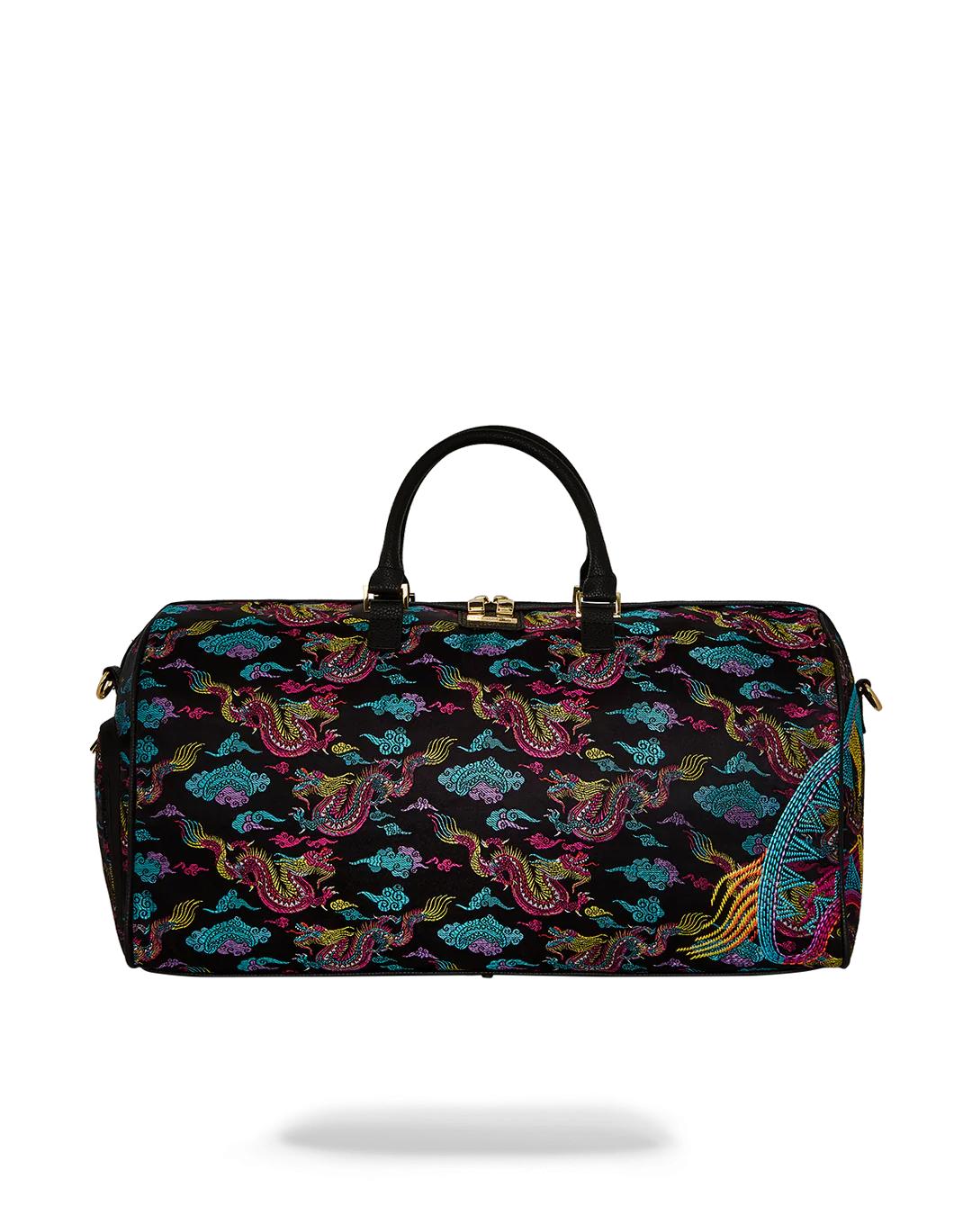 EMBROIDERED DRAGONS DUFFLE