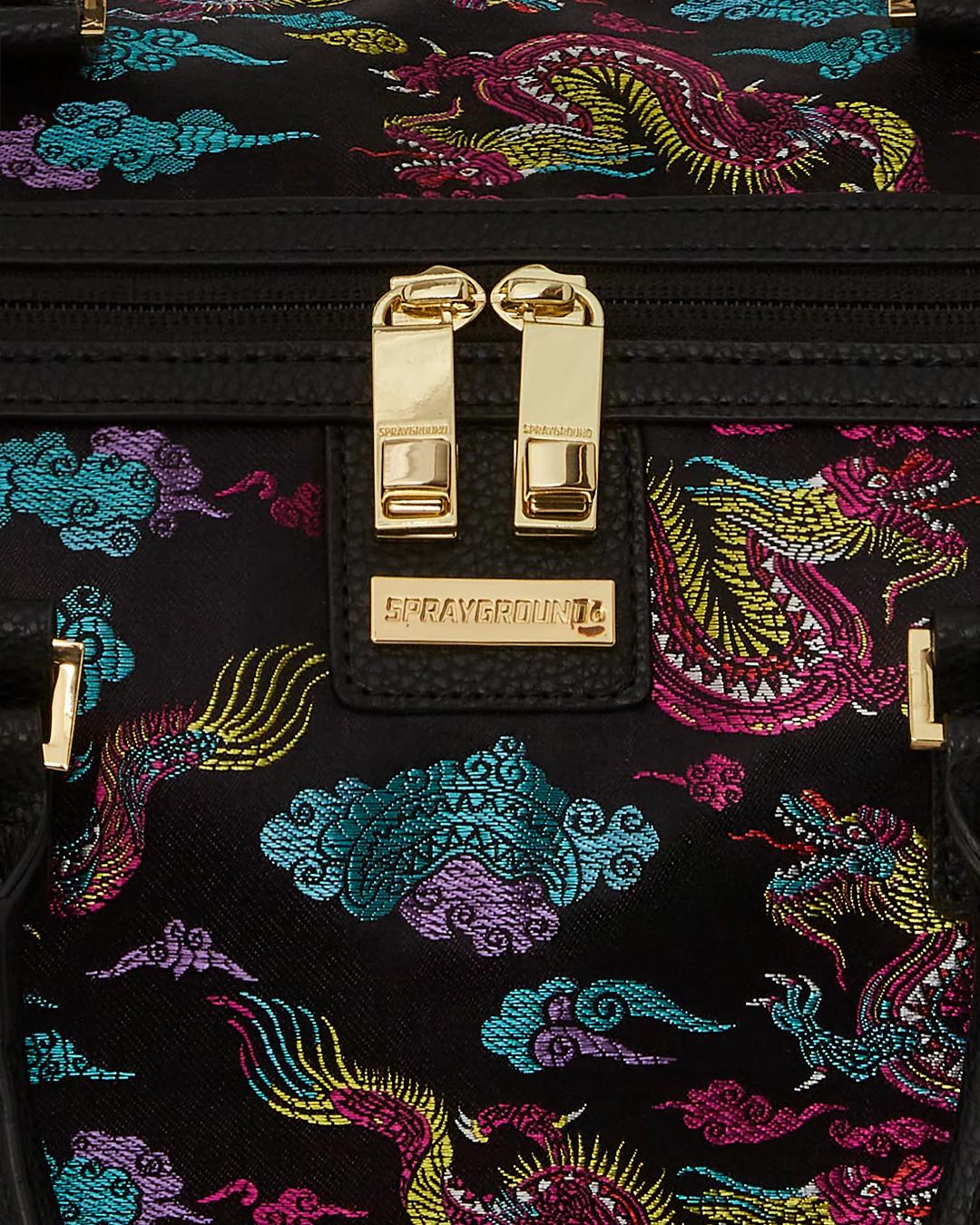EMBROIDERED DRAGONS DUFFLE