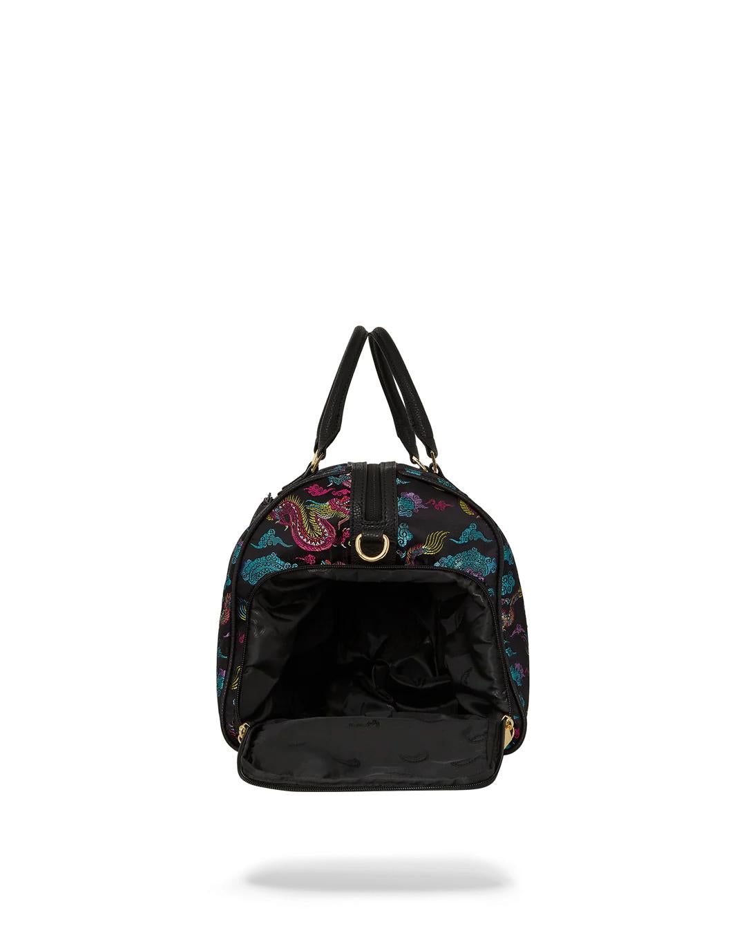 EMBROIDERED DRAGONS DUFFLE
