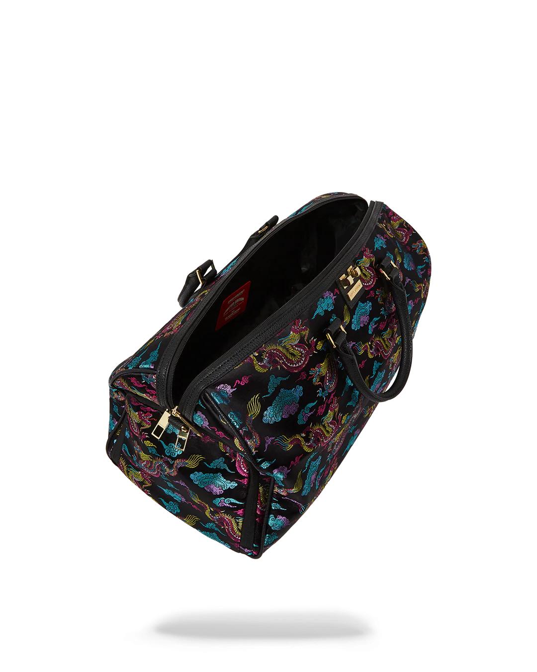 EMBROIDERED DRAGONS DUFFLE
