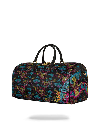 EMBROIDERED DRAGONS DUFFLE