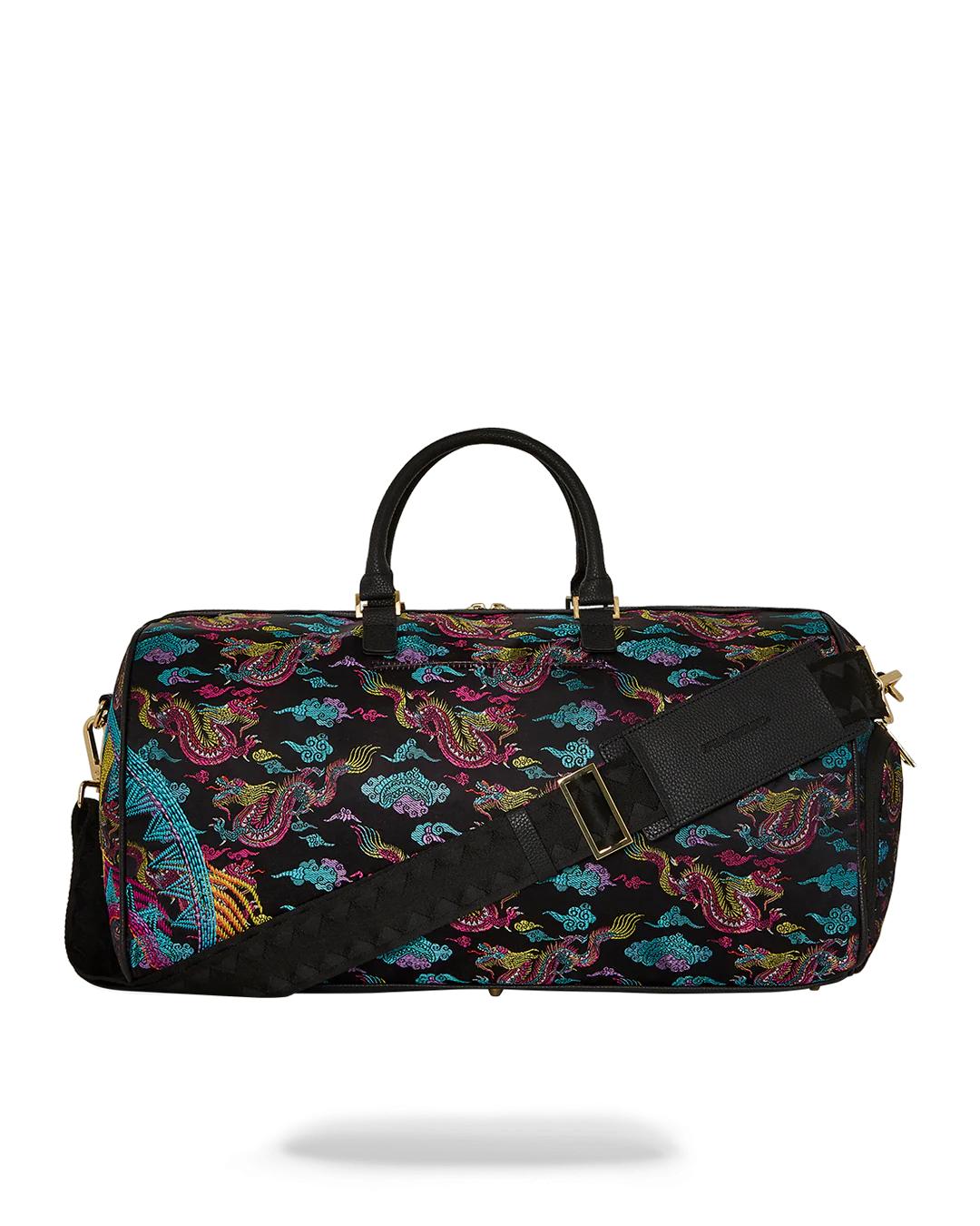 EMBROIDERED DRAGONS DUFFLE