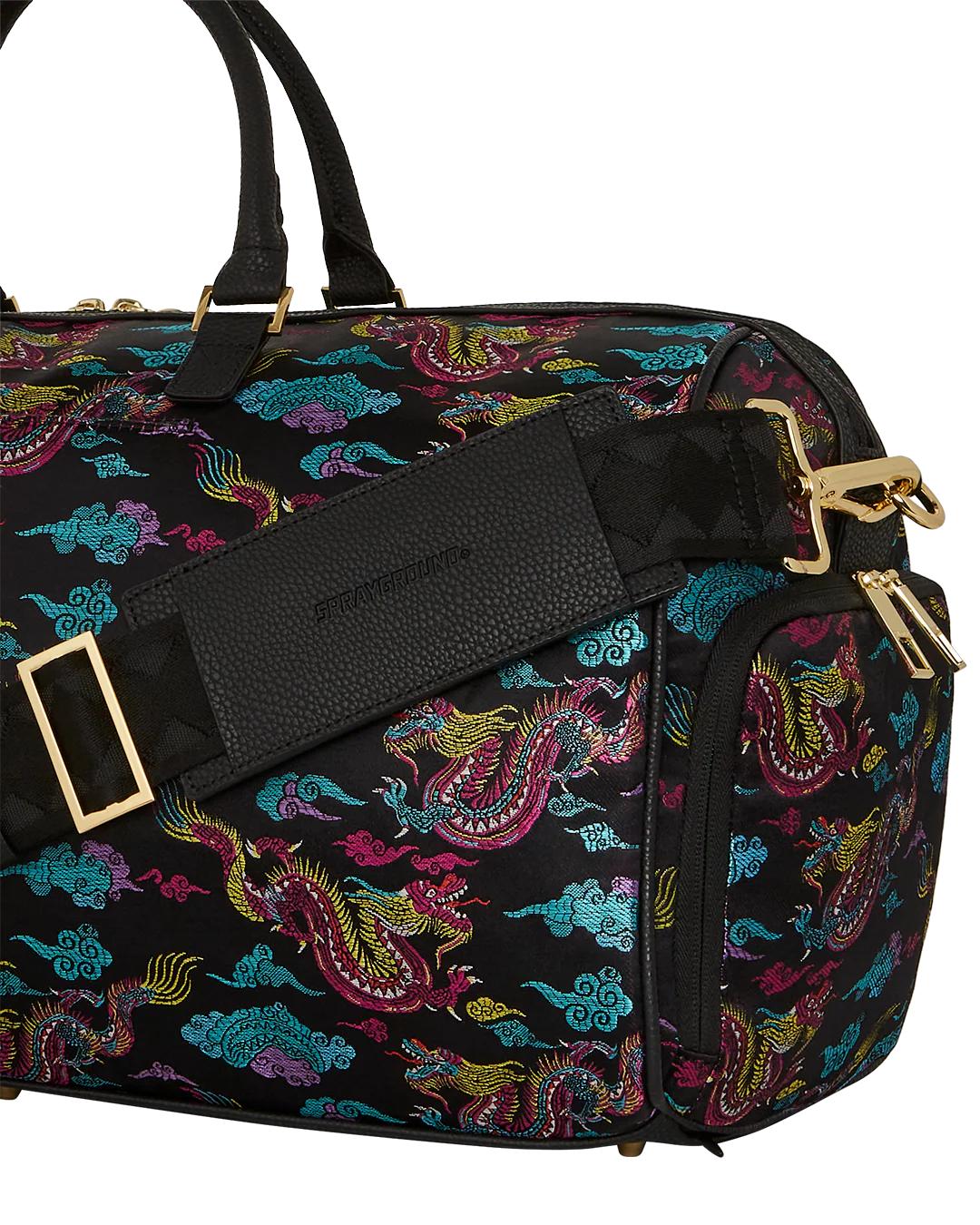 EMBROIDERED DRAGONS DUFFLE