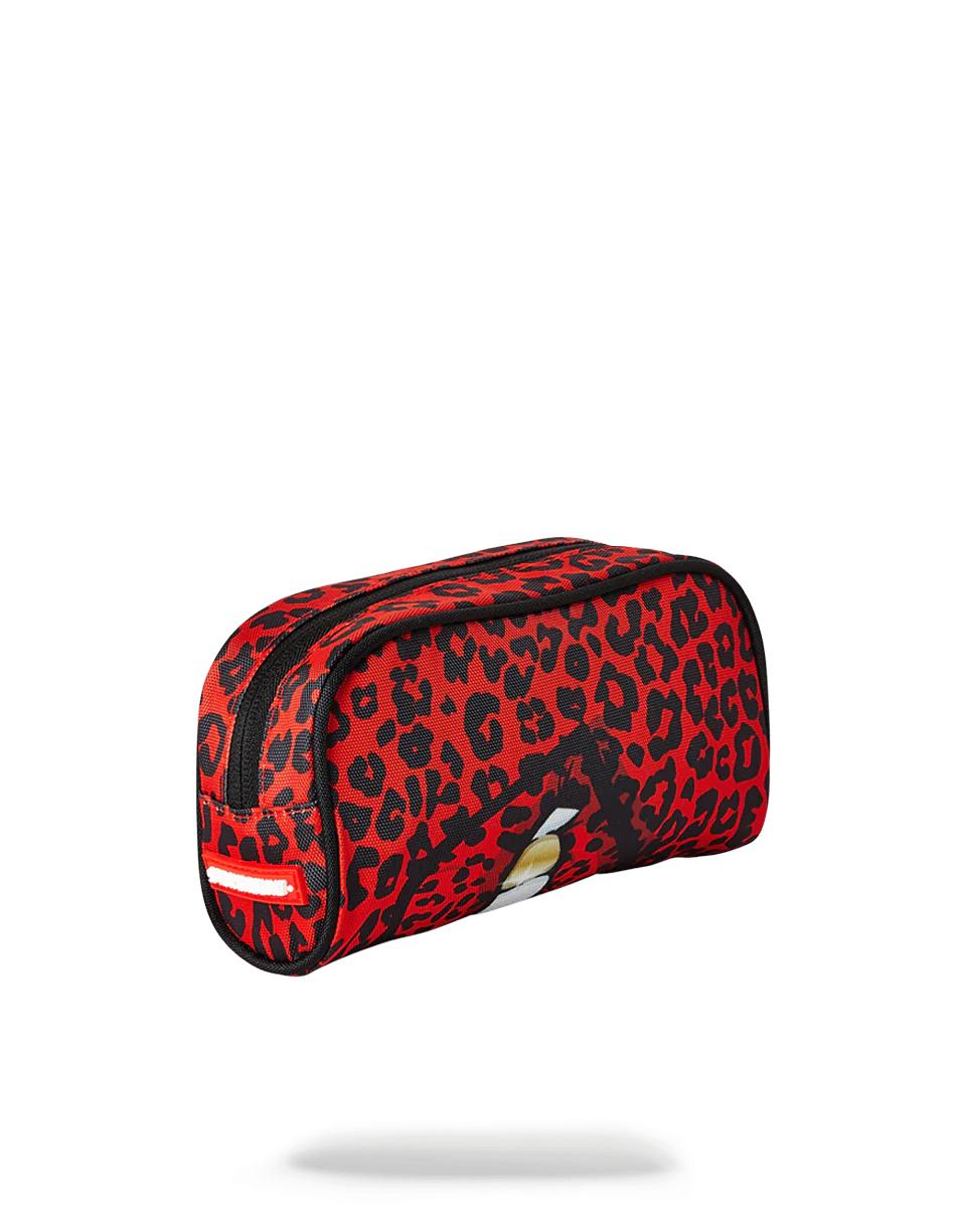 RED LEOPARD LIPS PENCIL CASE