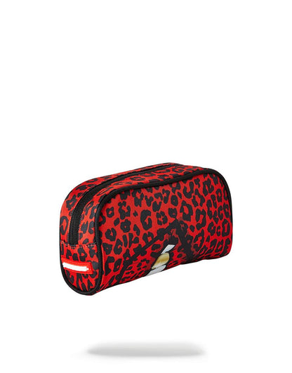 RED LEOPARD LIPS PENCIL CASE
