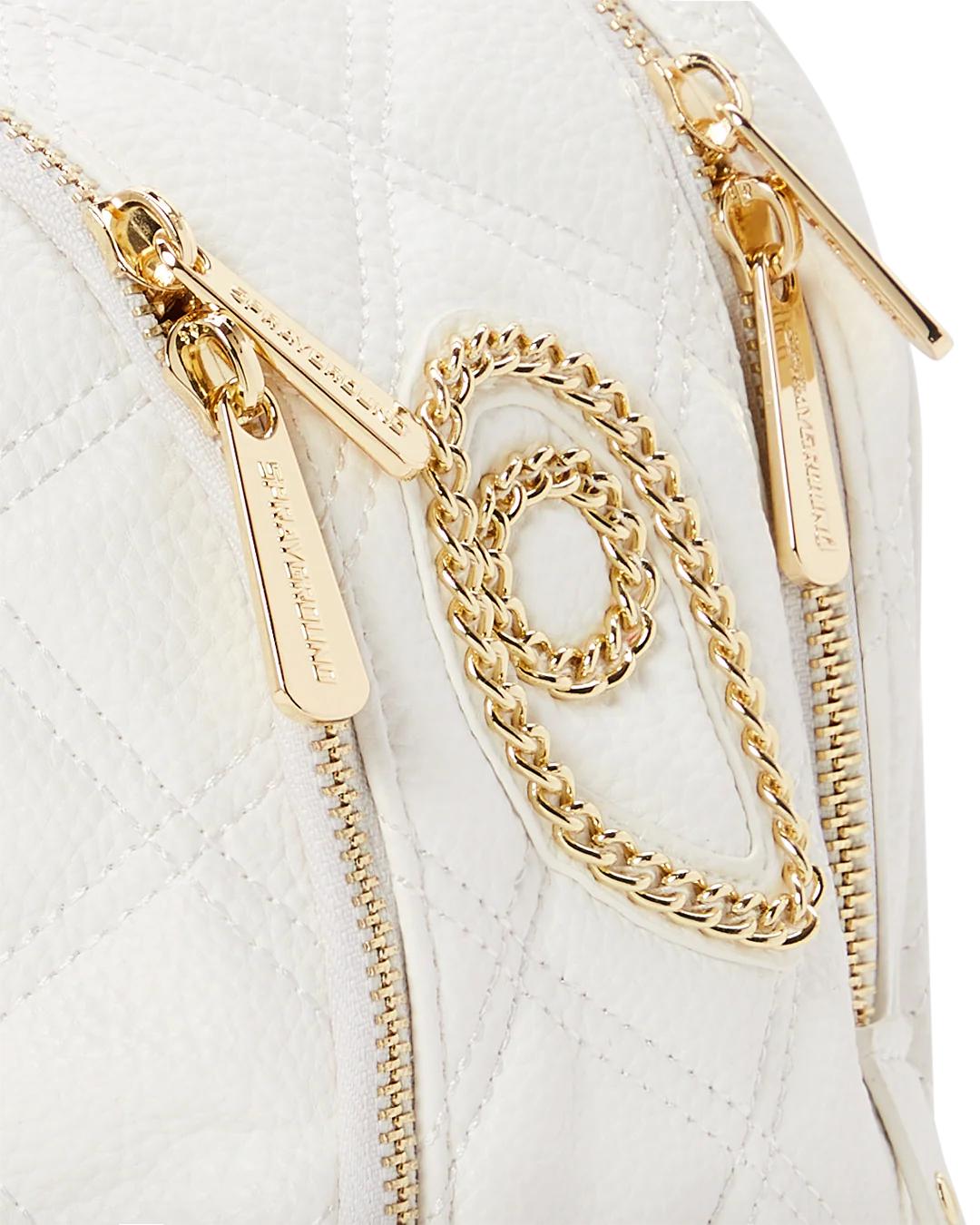 RIVIERA LE BLANC GOLD CHAIN SHARK SAVAGE BACKPACK