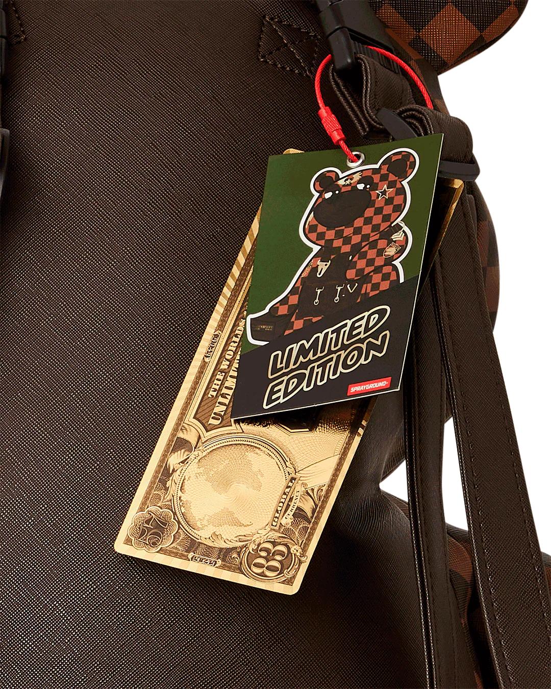 CHECKMATE ROYALE MONEYBEAR TEDDYBEAR BACKPACK