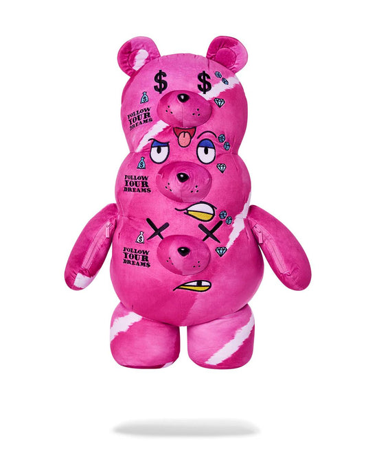 THE 3 HEADED BEAR PLUSH TEDDYBEAR BACKPACK