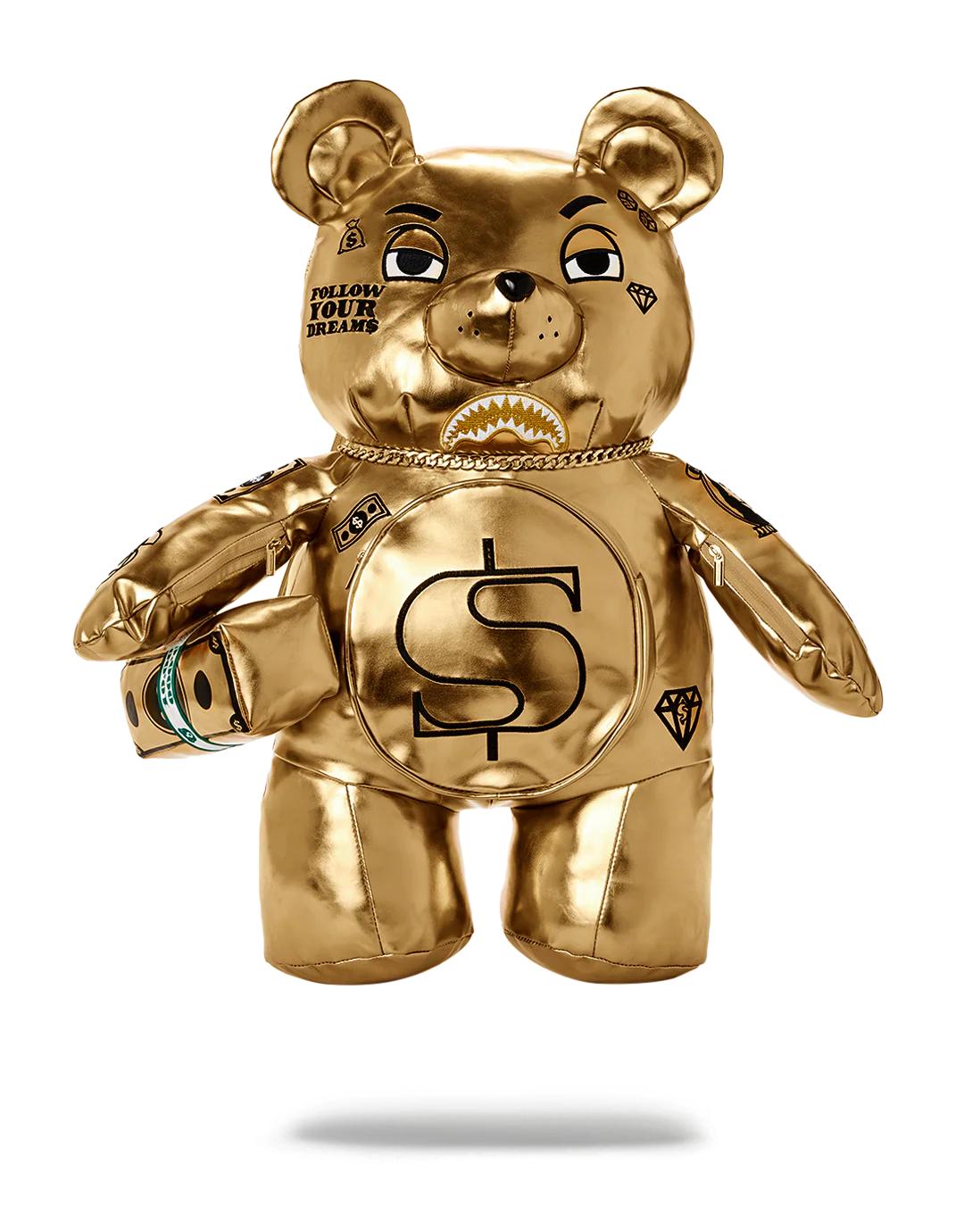 GOLD RUSH MONEYBEAR TEDDYBEAR BACKPACK