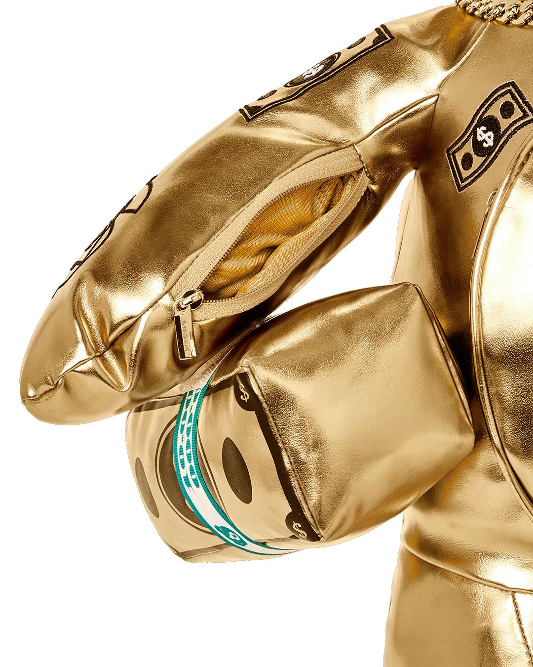 GOLD RUSH MONEYBEAR TEDDYBEAR BACKPACK