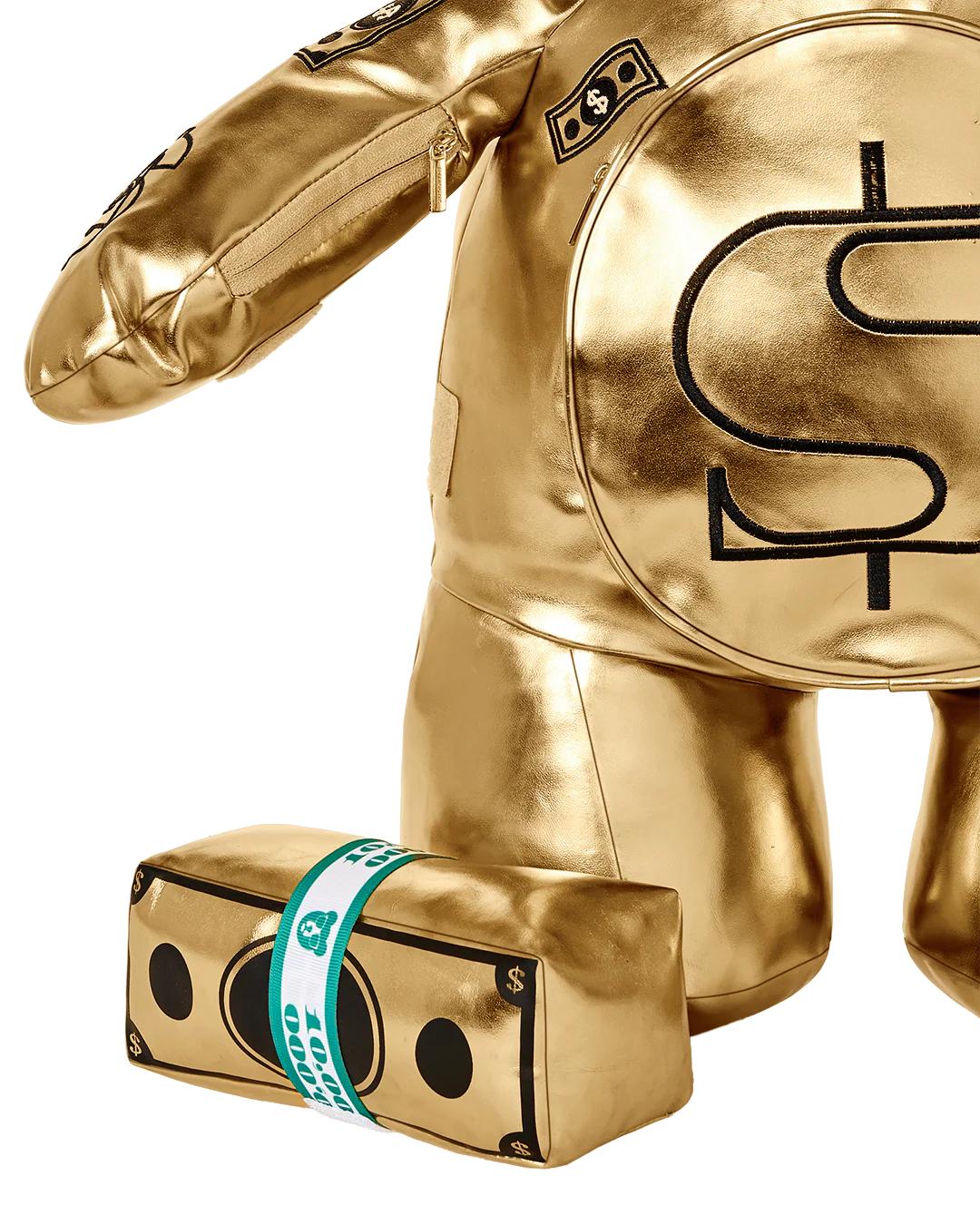 GOLD RUSH MONEYBEAR TEDDYBEAR BACKPACK