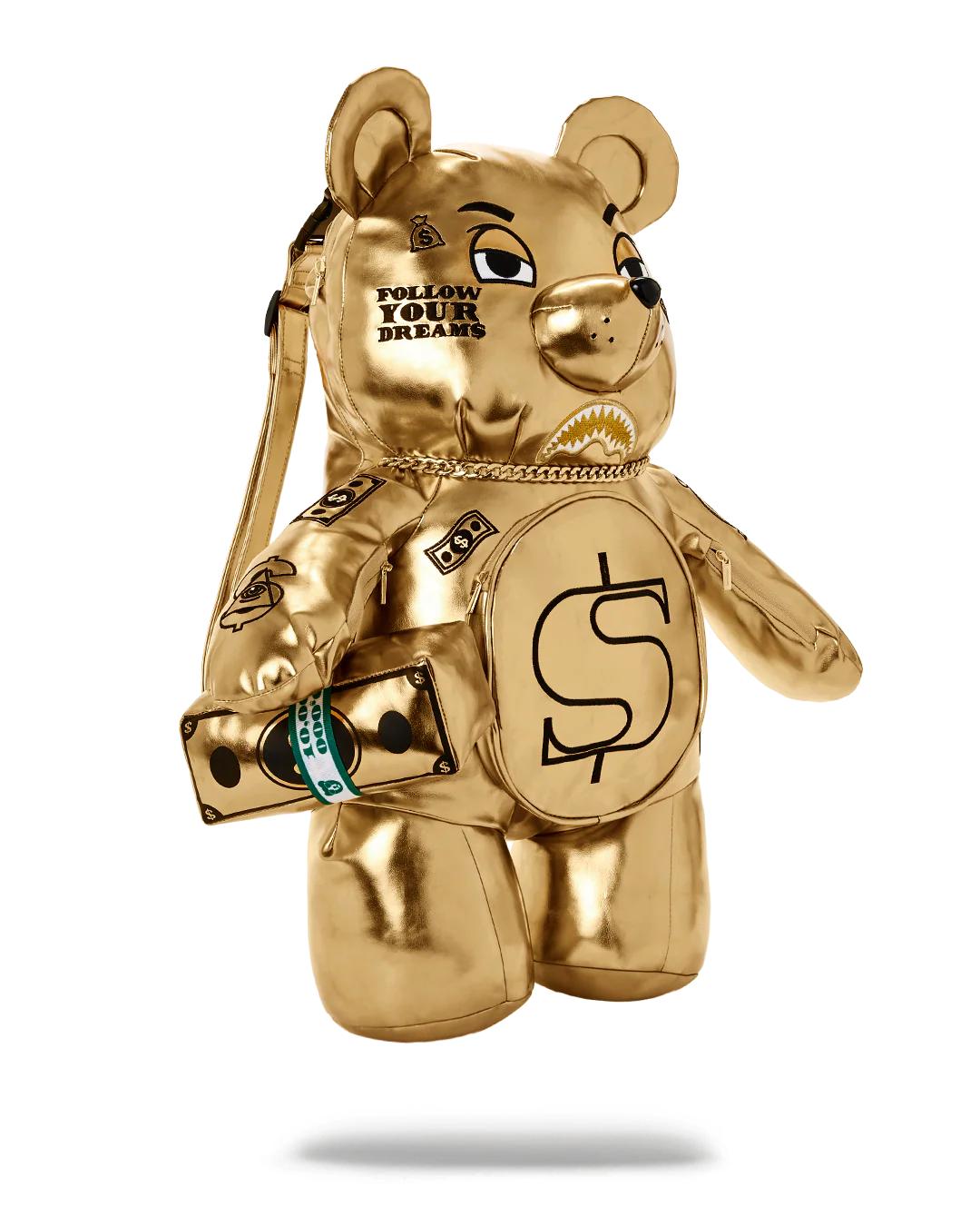 GOLD RUSH MONEYBEAR TEDDYBEAR BACKPACK