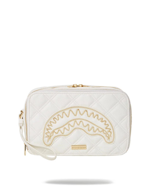 RIVIERA LE BLANC GOLD CHAIN SHARK TOILETRY BAG