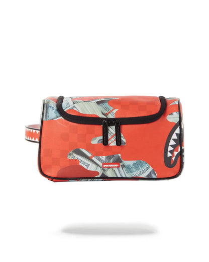 MONEY CAMO (RED) TOILETRY BAG