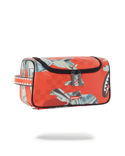 MONEY CAMO (RED) TOILETRY BAG
