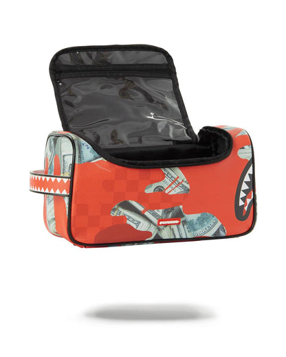 MONEY CAMO (RED) TOILETRY BAG