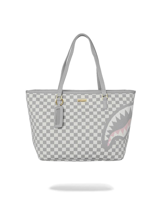 KNIT SHARKS IN PARIS IN CREAM TOTE
