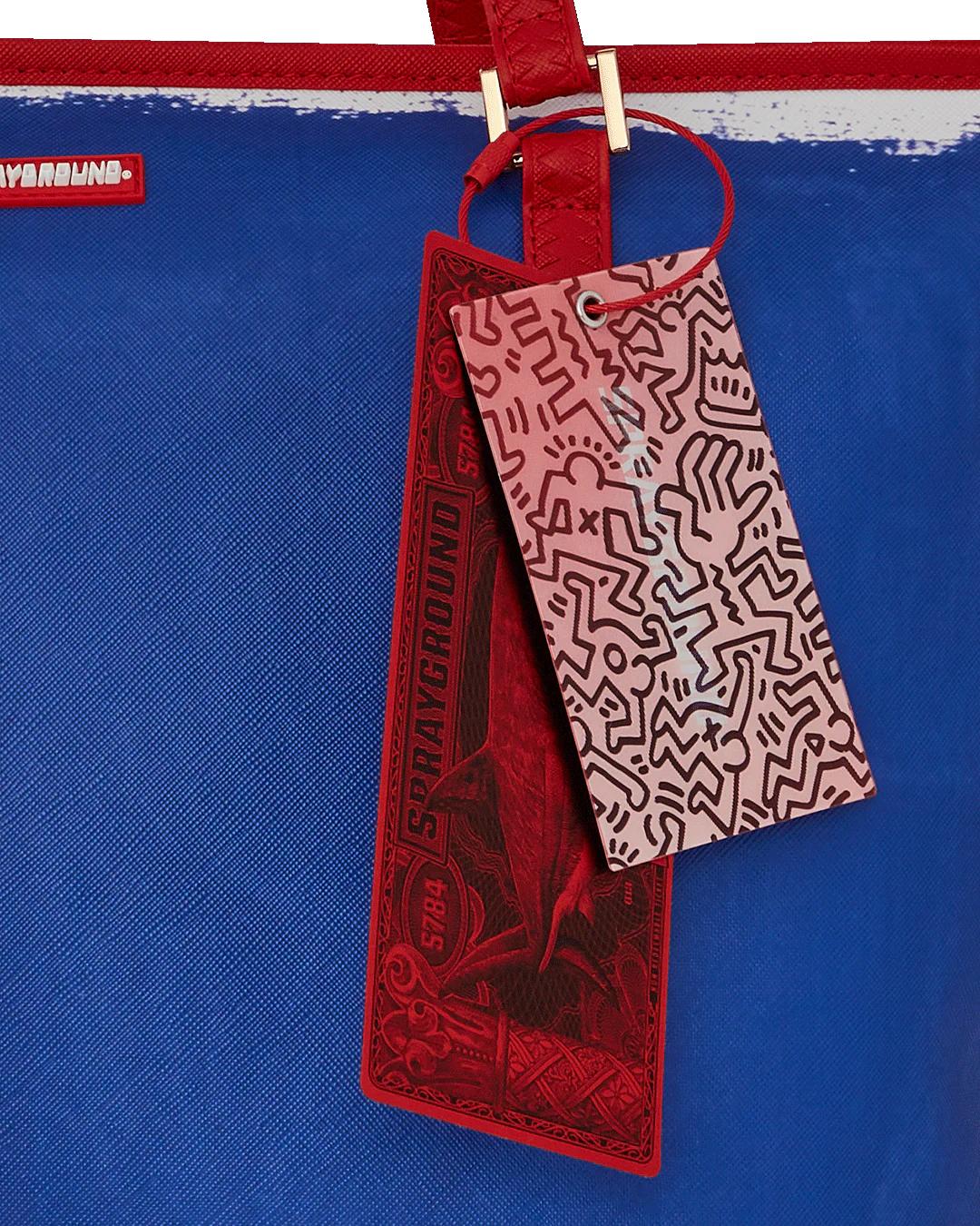 KEITH HARING THE BIG BLUE PURSE ART TOTE