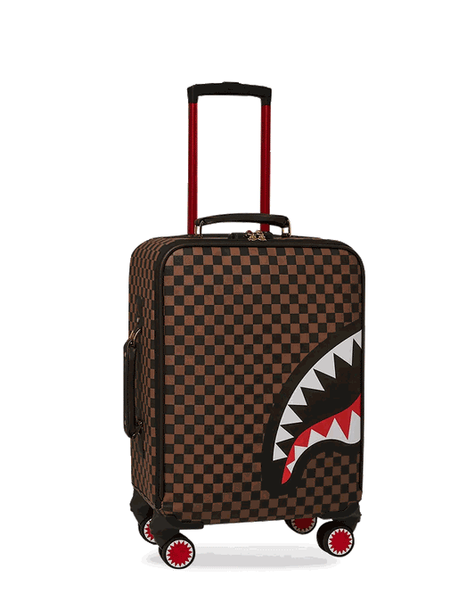 EXTERIOR GOLD ZIP POCKET SHARKS IN PARIS JETSETTER CARRY-ON LUGGAGE