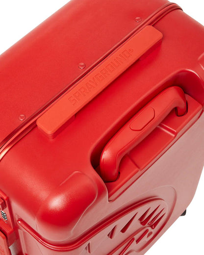 MOLDED SHARKITECTURE RED HARDSHELL CARRY-ON LUGGAGE