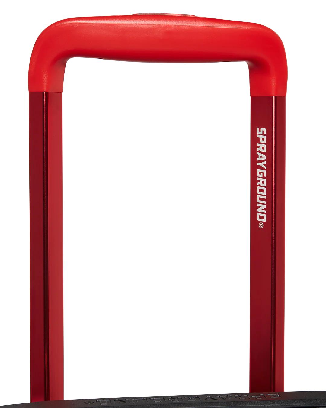 MOLDED SHARKITECTURE RED HARDSHELL CARRY-ON LUGGAGE