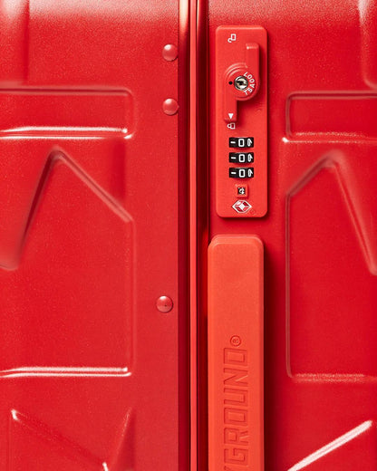 MOLDED SHARKITECTURE RED HARDSHELL CARRY-ON LUGGAGE