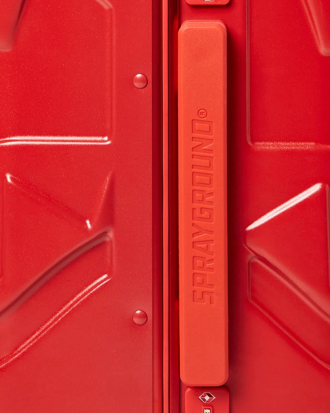 MOLDED SHARKITECTURE RED HARDSHELL CARRY-ON LUGGAGE