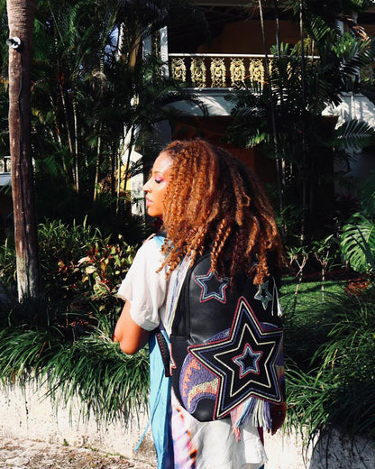 STAR RACER A.I.7 SANDFLOWER COLLAB BEADED BACKPACK