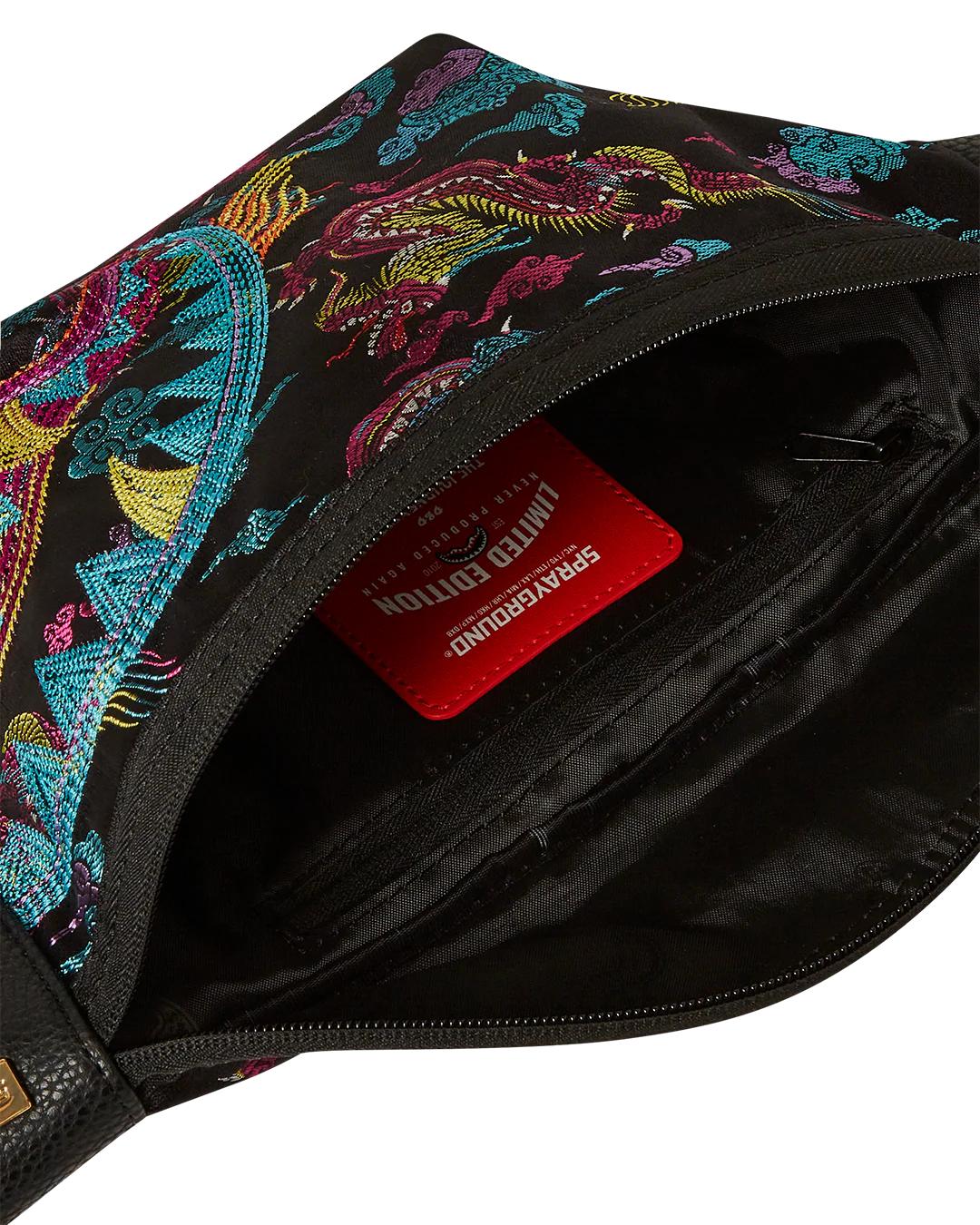 EMBROIDERED DRAGONS SAVVY CROSSBODY