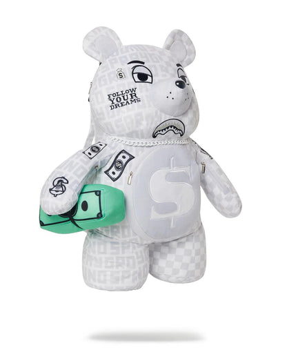SPLIT THE CHECK (PEARL) MONEYBEAR TEDDYBEAR BACKPACK