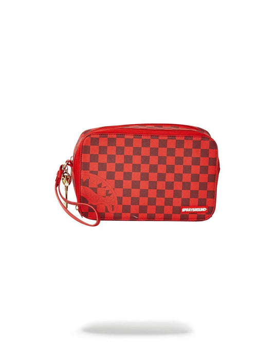 SHARKS IN PARIS RED TOILETRY AKA MONEY BAGS