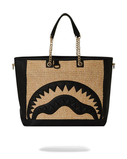 RAFFIA PALM TOTE