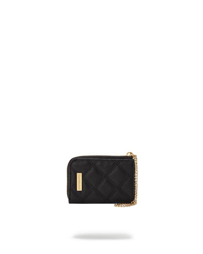 NOIR QUILT GOLD CHAIN SHARK WALLET