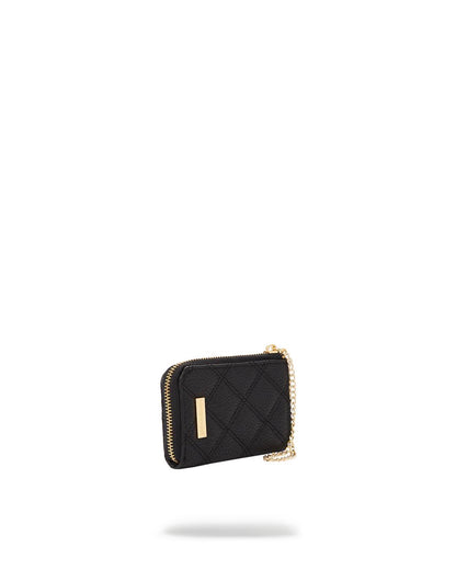 NOIR QUILT GOLD CHAIN SHARK WALLET