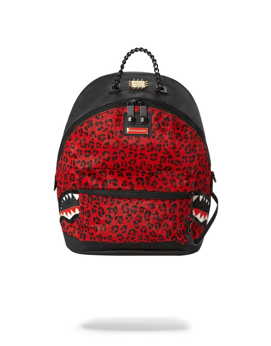 6-STRAP RED LEOPARD EMPRESS (PONY HAIR)