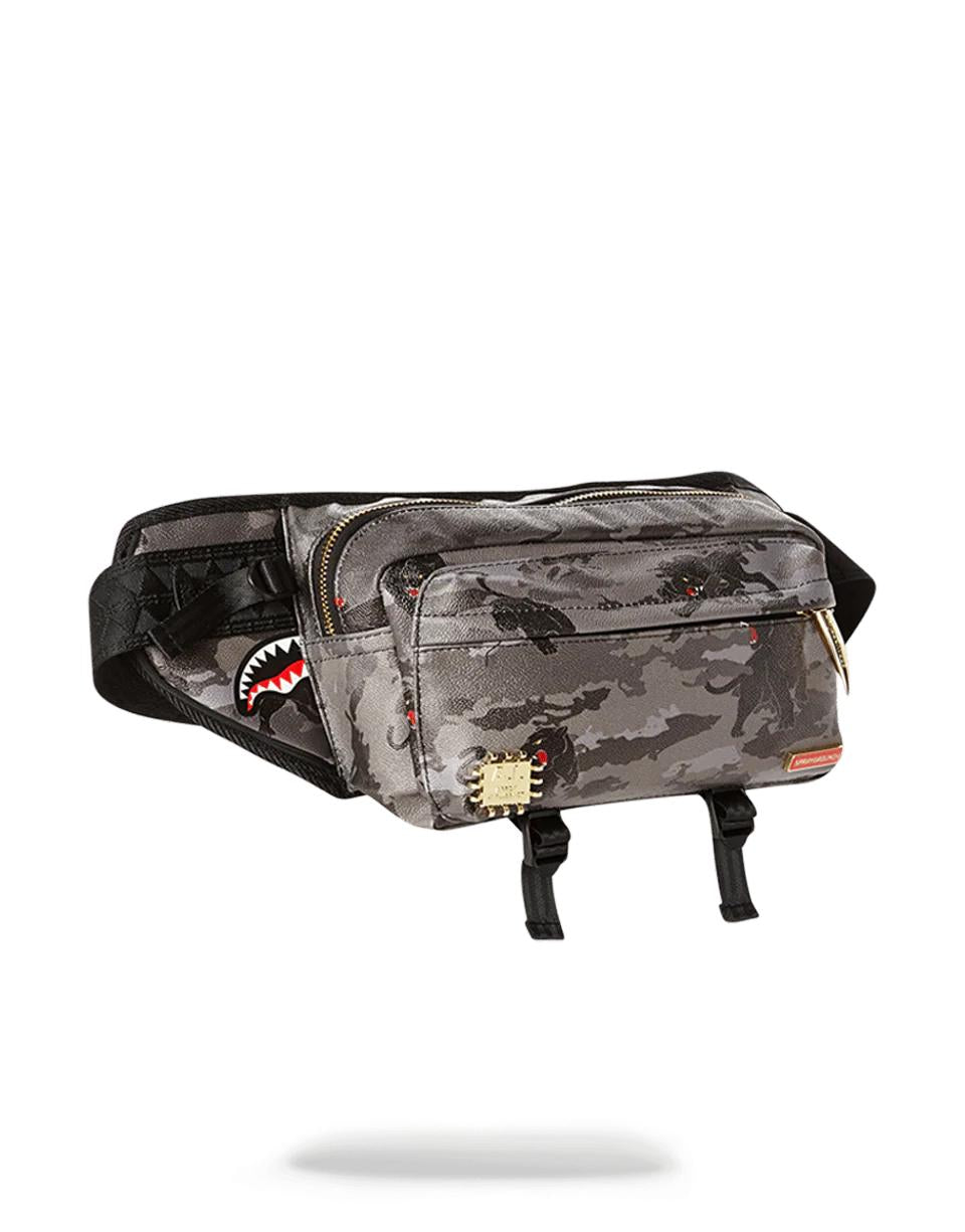 BLACK PANTHERA CAMO CROSSBODY