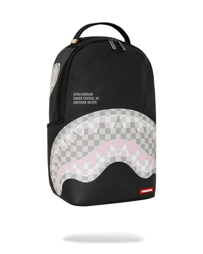 SHARK CENTRAL CREAM BLACK CHECK BACKPACK