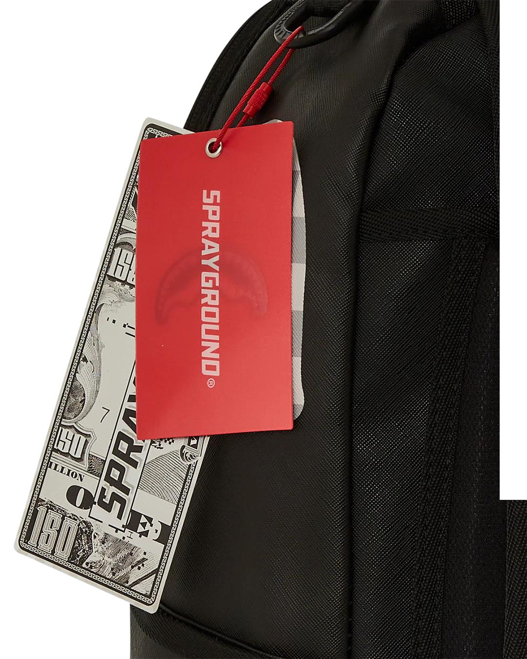 SHARK CENTRAL CREAM BLACK CHECK BACKPACK