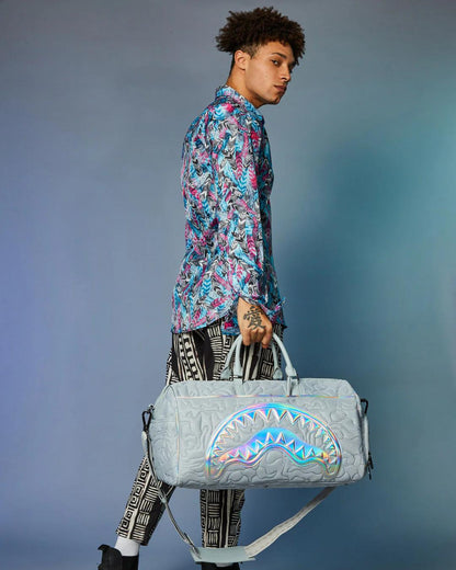 MIRASHAKU IRIDESCENT QUILT DUFFLE
