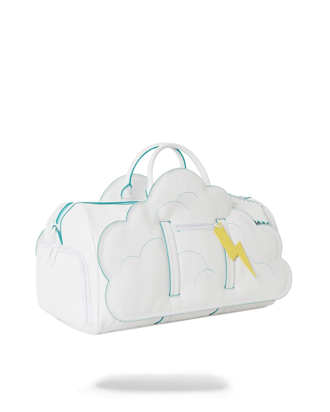 CLOUDY WITH A CHANCE OF SHARK DUFFLE