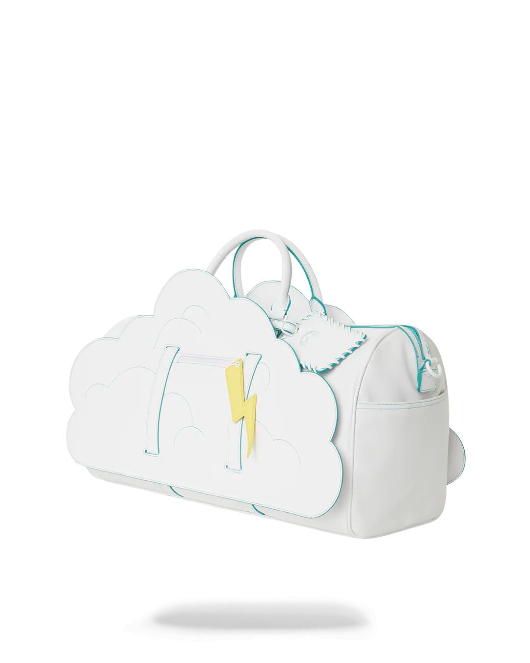 CLOUDY WITH A CHANCE OF SHARK DUFFLE