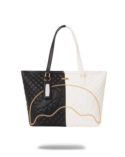 LEVELED UP SPLIT QUILT SHARK TOTE