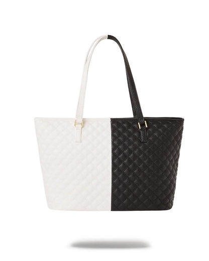 LEVELED UP SPLIT QUILT SHARK TOTE