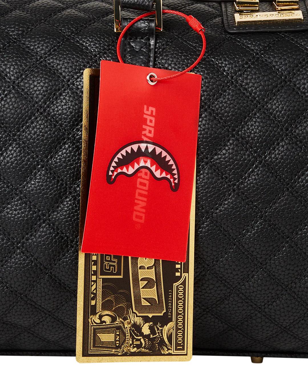 LEVELED UP SPLIT QUILT SHARK MINI DUFFLE
