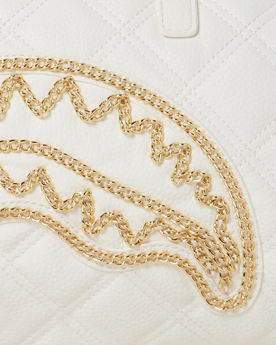 RIVIERA LE BLANC GOLD CHAIN SHARK MINI DUFFLE