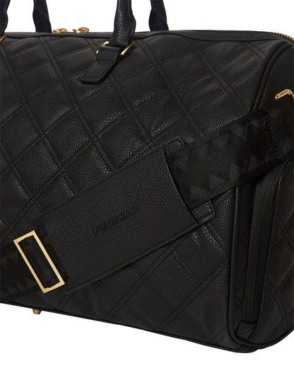 NOIR QUILT GOLD CHAIN SHARK DUFFLE